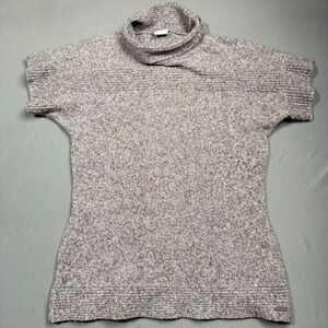 Columbia Womens Sweater Knit Short Sleeve Cowl Neck Pullover Gray Large‎